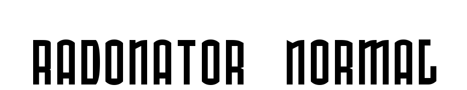 Radonator Normal Font Download Free