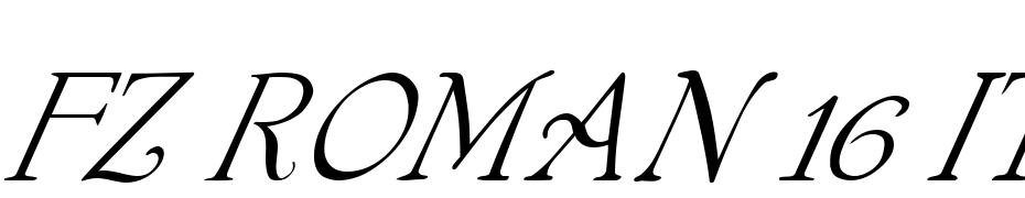 FZ ROMAN 16 ITALIC Font Download Free