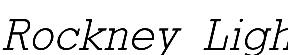 Rockney Light Italic Font Download Free