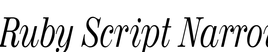 Ruby Script Narrow Regular Font Download Free