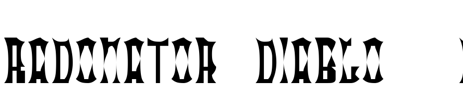 Radonator Diablo  Normal Font Download Free