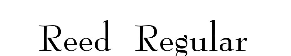 Reed Regular Font Download Free