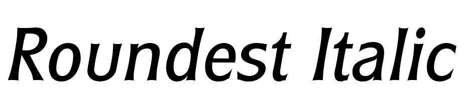 Roundest Italic Font Download Free