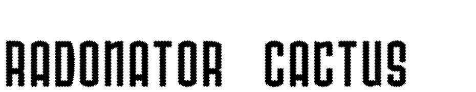 Radonator Cactus  Normal Font Download Free