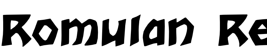 Romulan Regular Font Download Free
