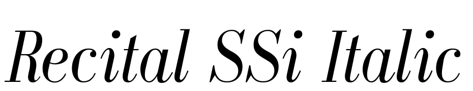 Recital SSi Italic Font Download Free