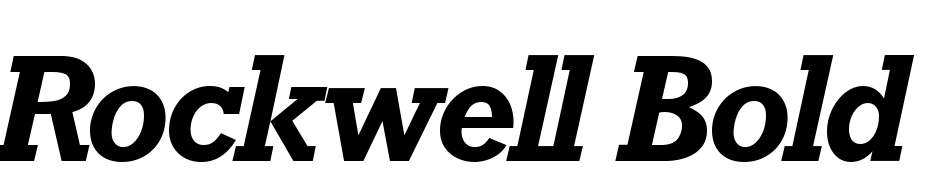 Rockwell Bold Italic Font Download Free