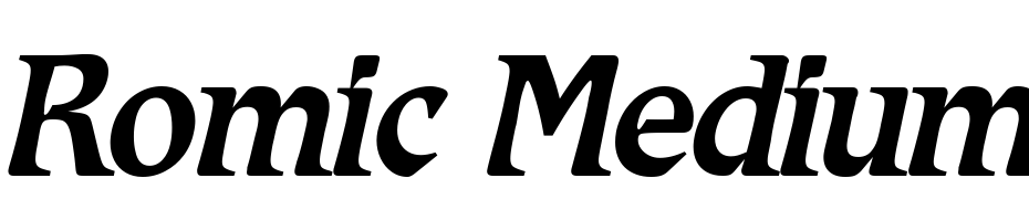 Romic Medium Italic Font Download Free