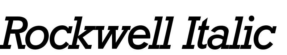 Rockwell Italic Fuente Descargar Gratis