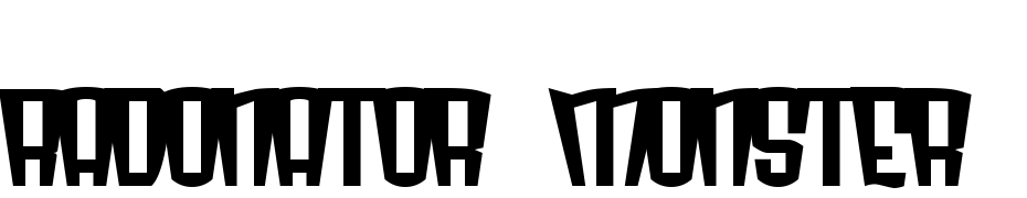 Radonator Monster  Normal Font Download Free