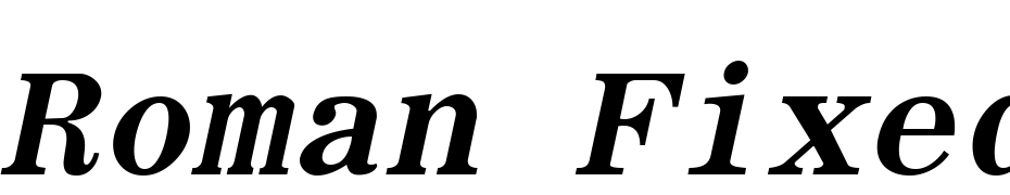 Roman Fixed Width Bold Italic Font Download Free
