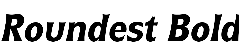 Roundest Bold Italic Font Download Free