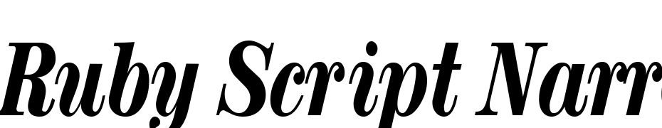Ruby Script Narrow Xbold Regular Font Download Free