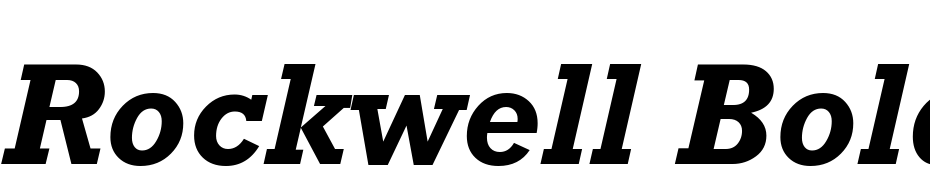 Rockwell Bold Italic Yazı tipi ücretsiz indir