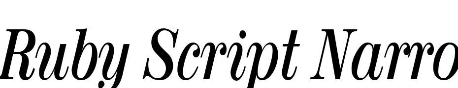Ruby Script Narrow Bold Font Download Free