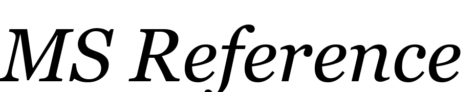 MS Reference Serif Italic Font Download Free