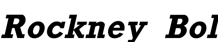 Rockney Bold Italic Font Download Free