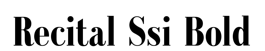 Recital SSi Bold Font Download Free