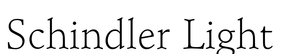 Schindler Light Font Download Free