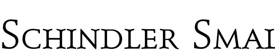 Schindler Small Caps Font Download Free