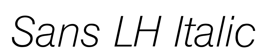 Sans LH Italic Font Download Free