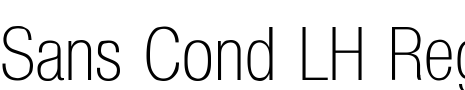 Sans Cond LH Regular Font Download Free