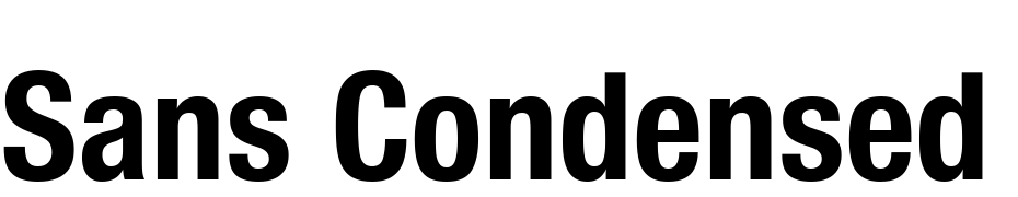 Sans Condensed BOLD Font Download Free