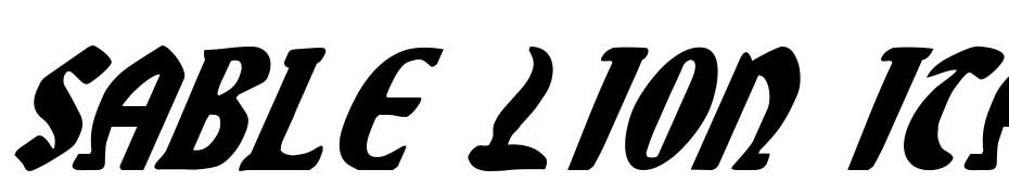 Sable Lion Italic Font Download Free