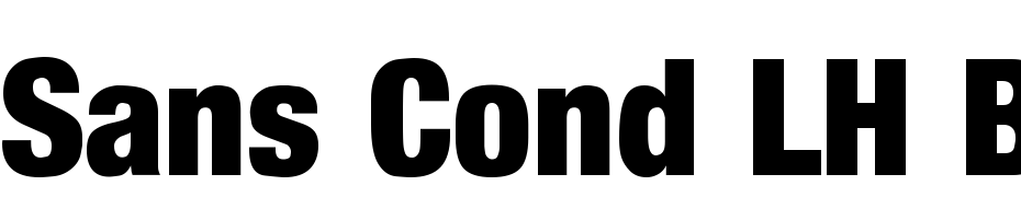 Sans Cond LH Bold Font Download Free