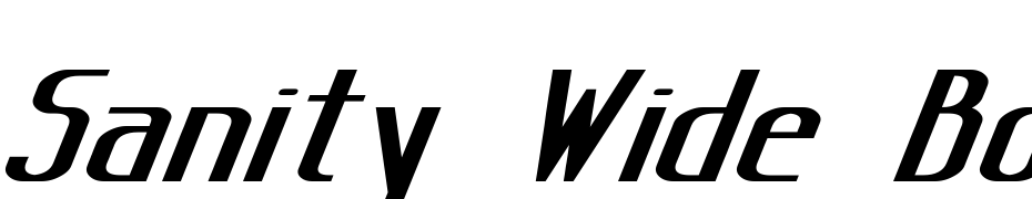 Sanity Wide Bold Italic Font Download Free