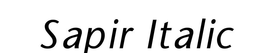 Sapir Italic Font Download Free