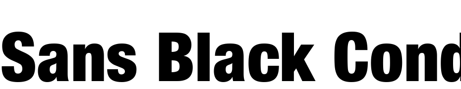 Sans Black Cond. Font Download Free