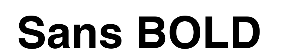 Sans BOLD Font Download Free