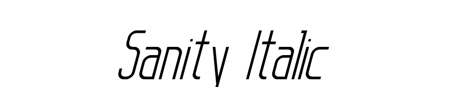 Sanity Italic Scarica Caratteri Gratis