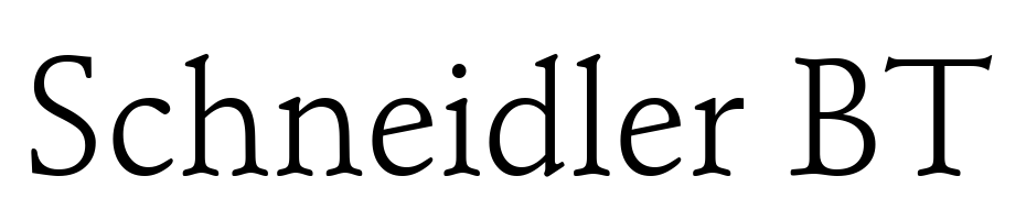 Schneidler BT Font Download Free