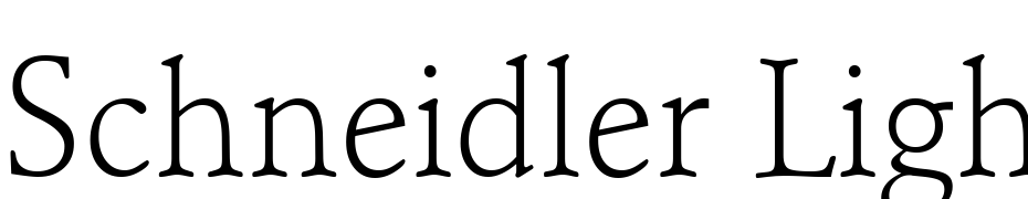 Schneidler Light BT Font Download Free