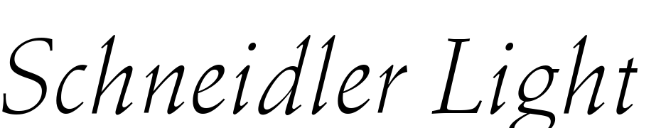 Schneidler Light Italic BT Font Download Free