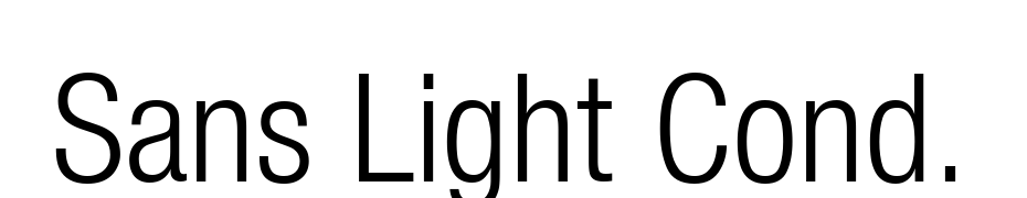 Sans Light Cond. Font Download Free