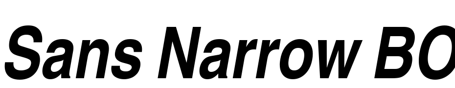 Sans Narrow BOLDITALIC Font Download Free
