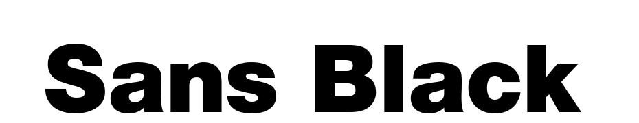 Sans Black Font Download Free