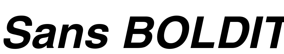 Sans BOLDITALIC Font Download Free