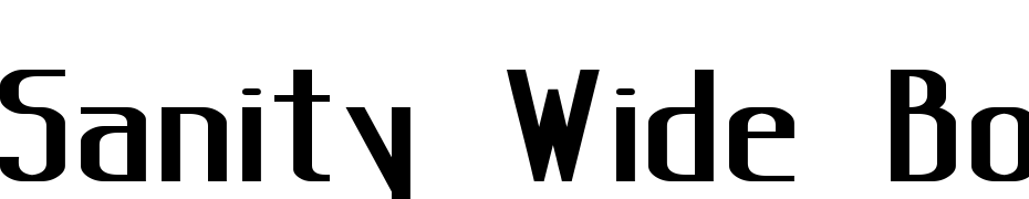 Sanity Wide Bold Font Download Free