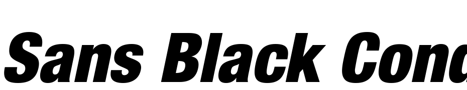 Sans Black Cond. ITALIC Font Download Free
