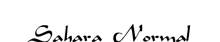 Sahara Normal Font Download Free