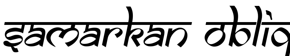 Samarkan Oblique Font Download Free