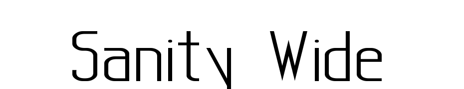 Sanity Wide Font Download Free