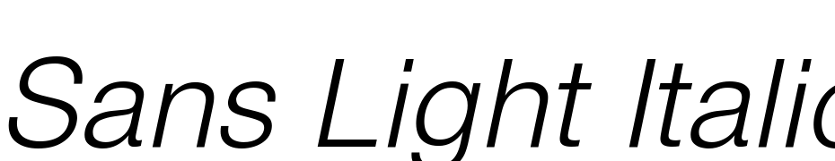 Sans Light ITALIC Schrift Herunterladen Kostenlos