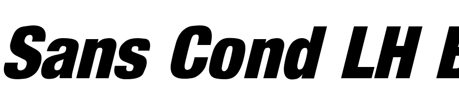 Sans Cond LH Bold Italic Font Download Free