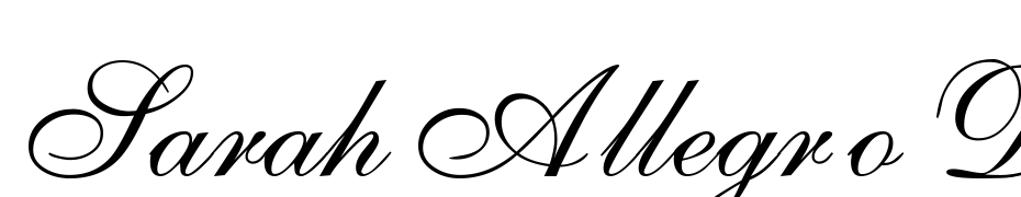 Sarah Allegro DB Normal Font Download Free
