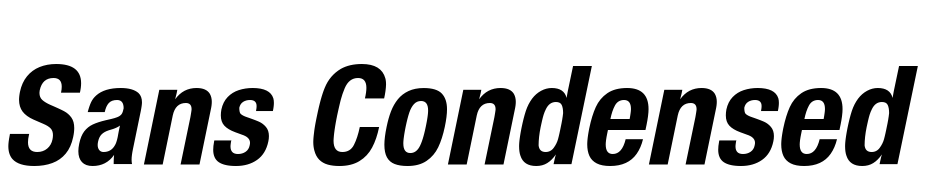 Sans Condensed BOLDITALIC Font Download Free